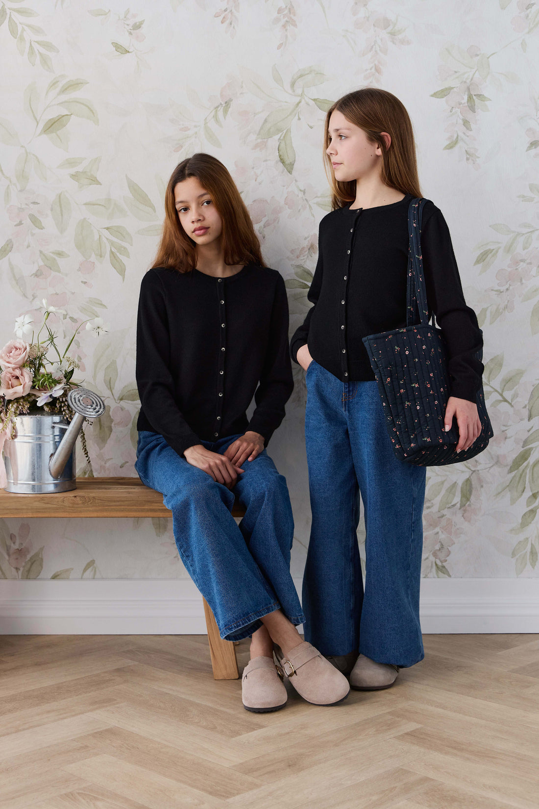Merino Camille Cardigan - Black Childrens Cardigan from Jamie Kay NZ
