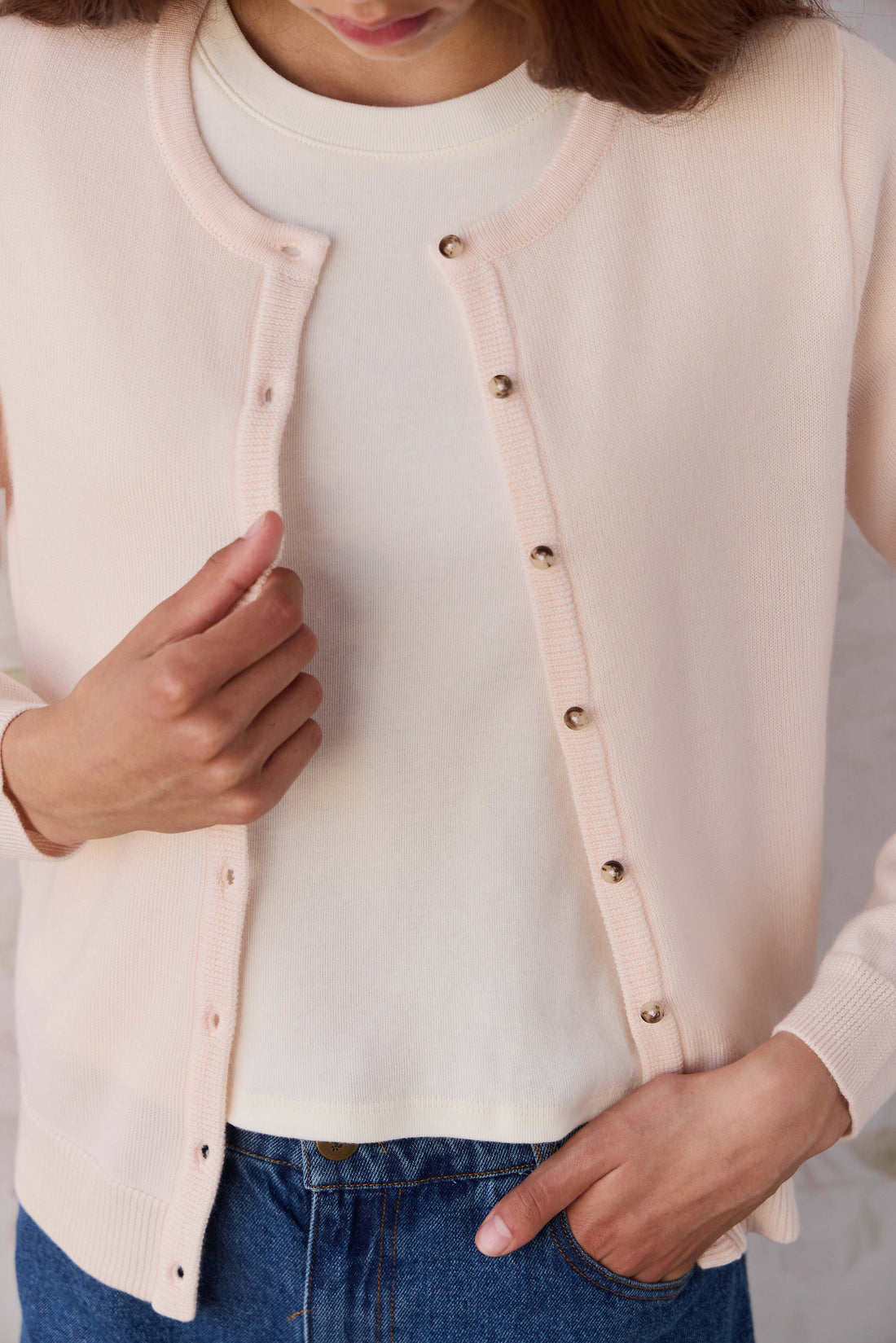 Merino Camille Cardigan - White Rabbit Childrens Cardigan from Jamie Kay NZ