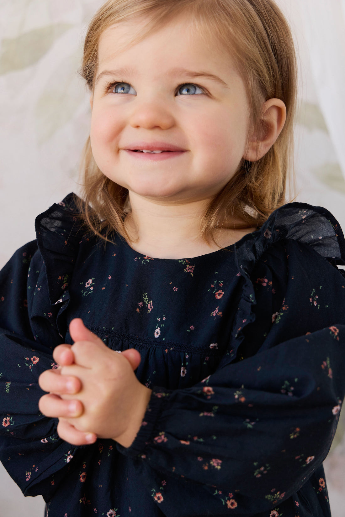 Organic Cotton Kaianna Playsuit - Eloise Navy Childrens Playsuit from Jamie Kay NZ