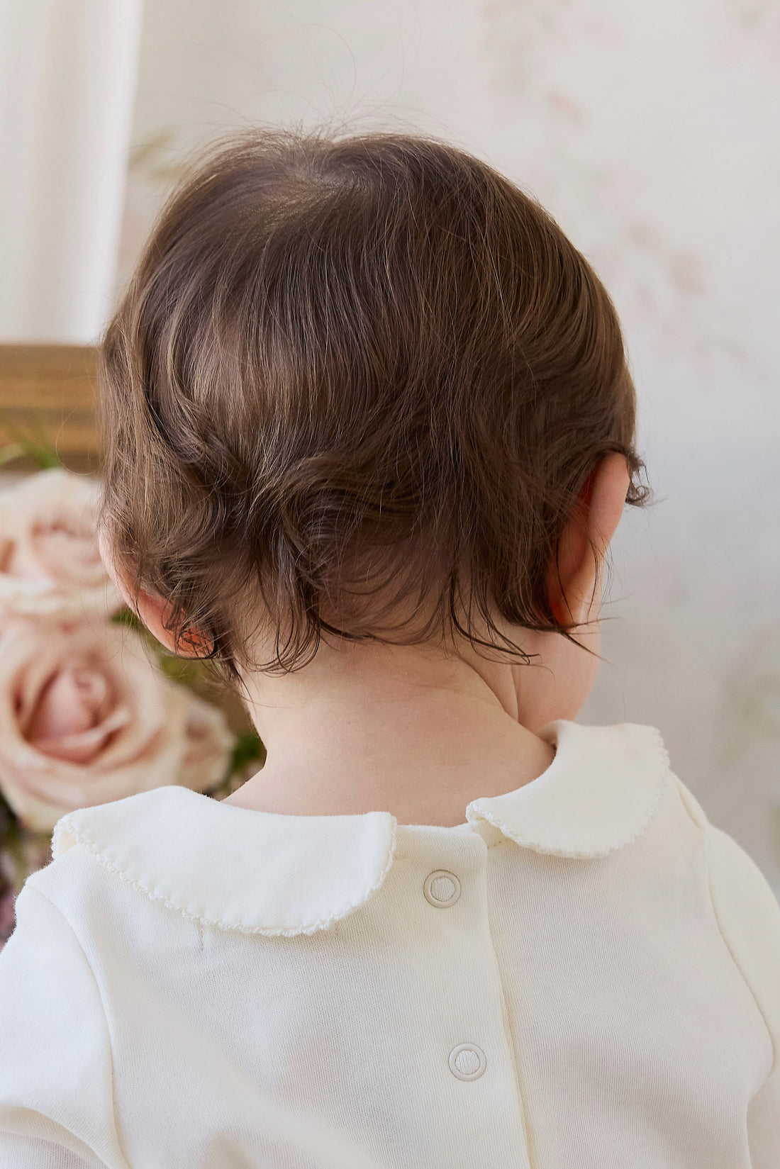 Pima Cotton Wrenley Bodysuit - Parchment Childrens Bodysuit from Jamie Kay NZ