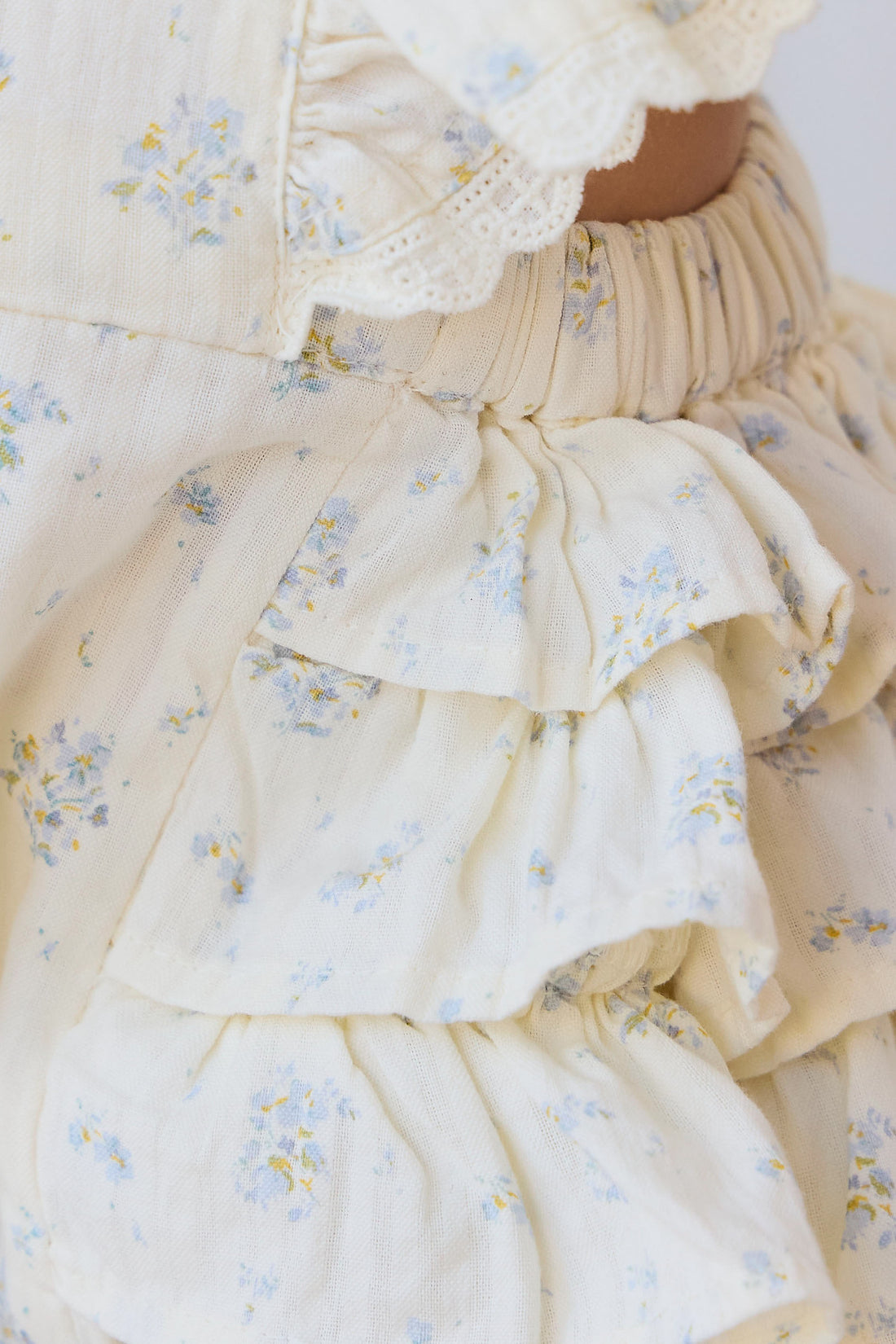Organic Cotton Elka Playsuit - Justine Vanilla Sky Childrens Playsuit from Jamie Kay NZ