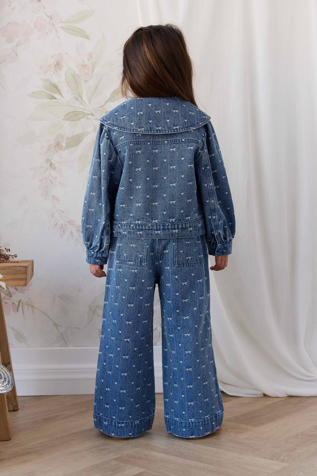 Calianna Pant - Amour Bows Denim Childrens Pants from Jamie Kay NZ