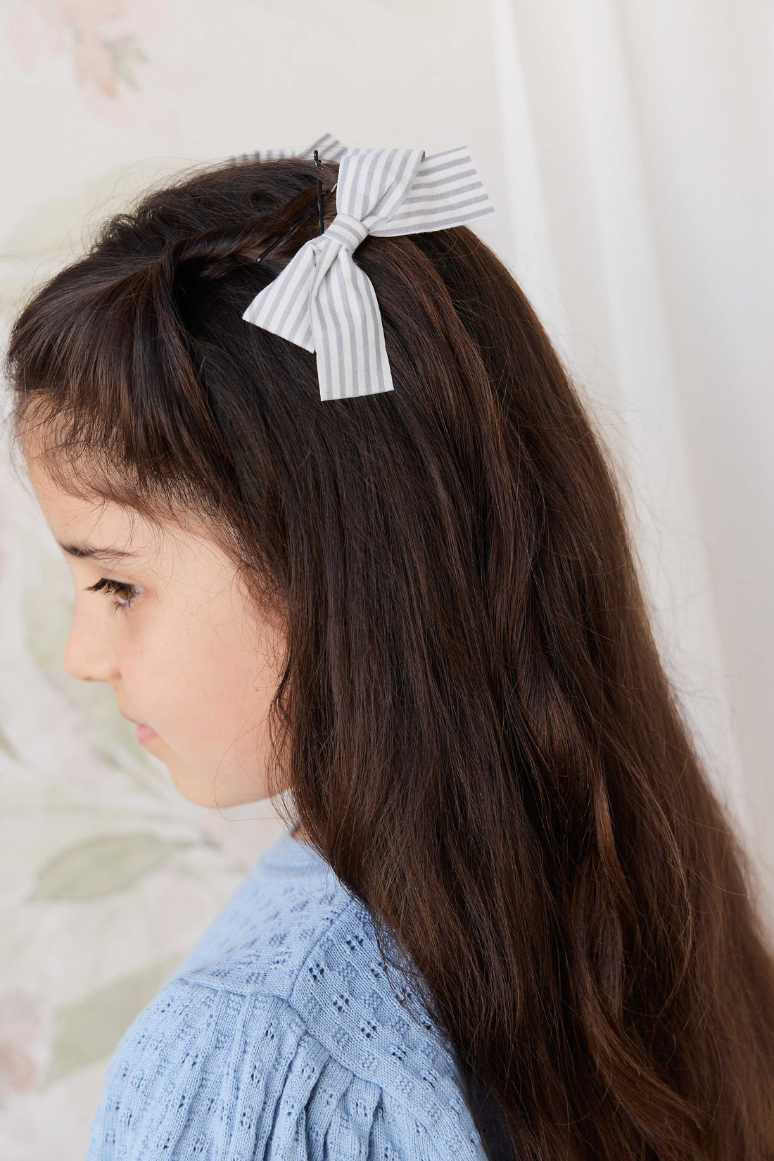 Wrenley Clip 2PK - Harbour Stripe Childrens Hair Accessories from Jamie Kay NZ