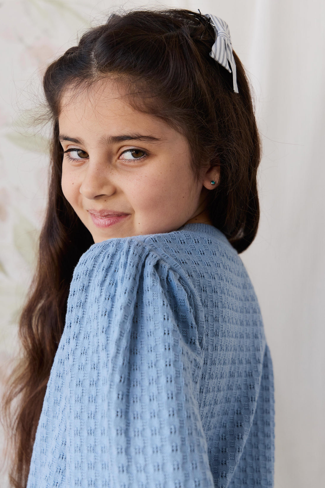 Penelope Jumper - Dusky Blue Childrens Jumper from Jamie Kay NZ