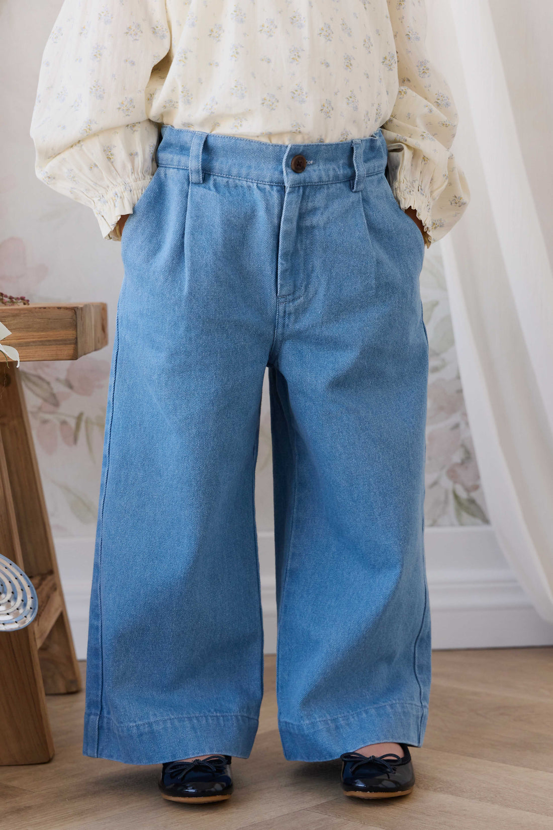 Calianna Pant - Lake Denim Childrens Pants from Jamie Kay NZ