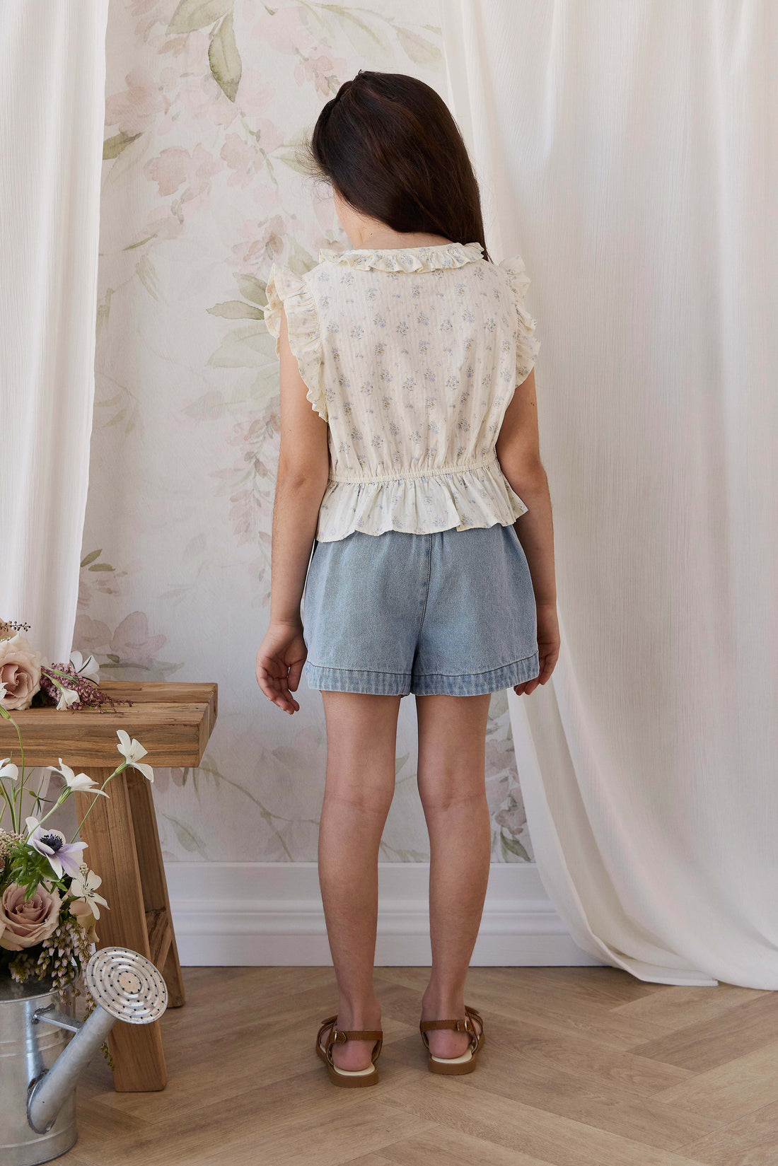 Jardine Short - Light Wash Childrens Shorts from Jamie Kay NZ