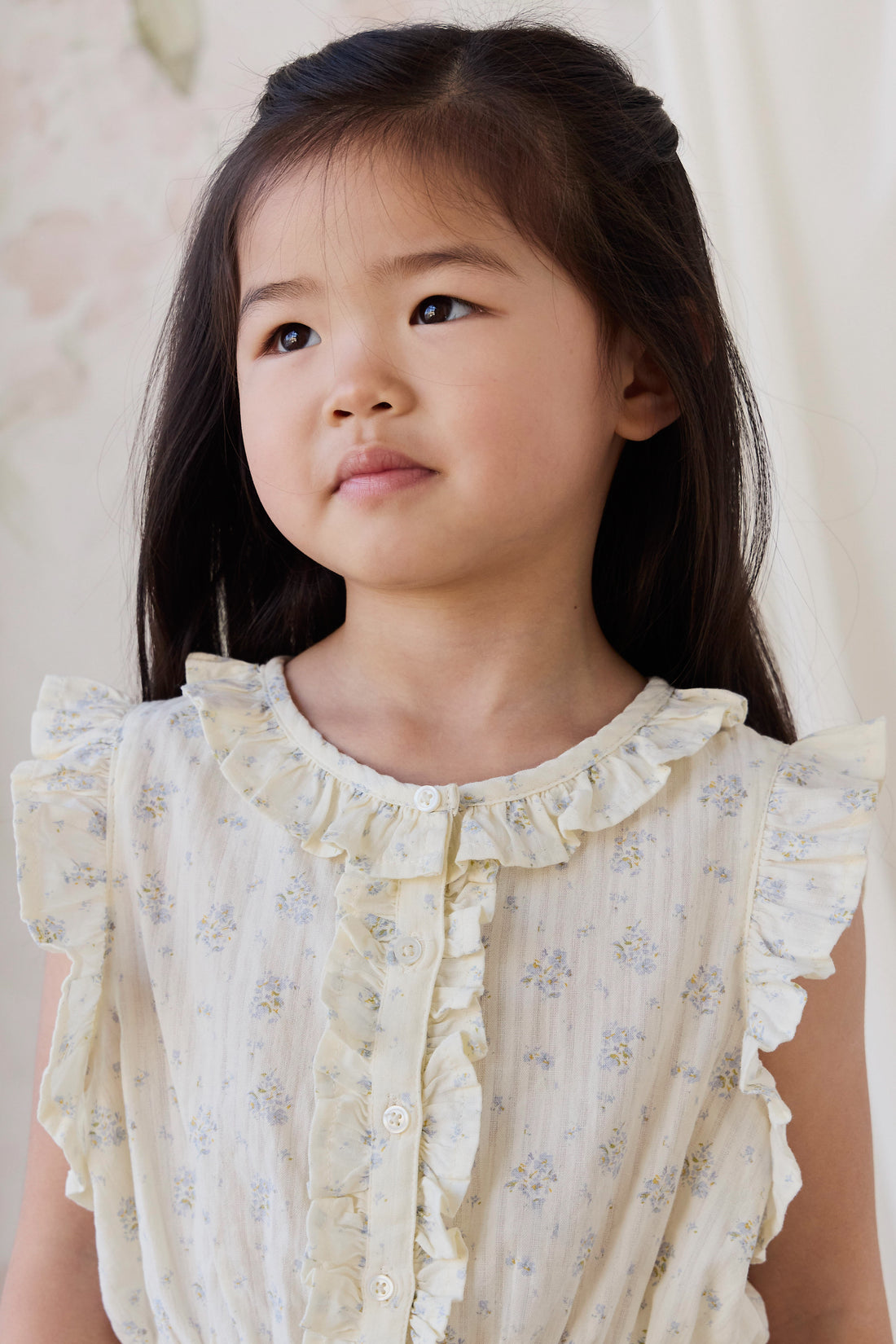 Organic Cotton Calianna Top - Justine Vanilla Sky Childrens Top from Jamie Kay NZ