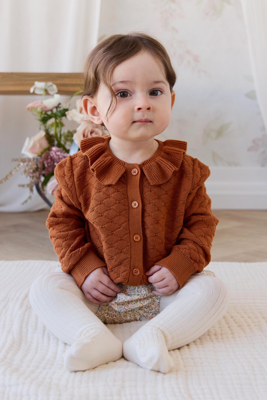 Organic Cotton Classic Bloomer - Tully Peach Childrens Bloomer from Jamie Kay NZ