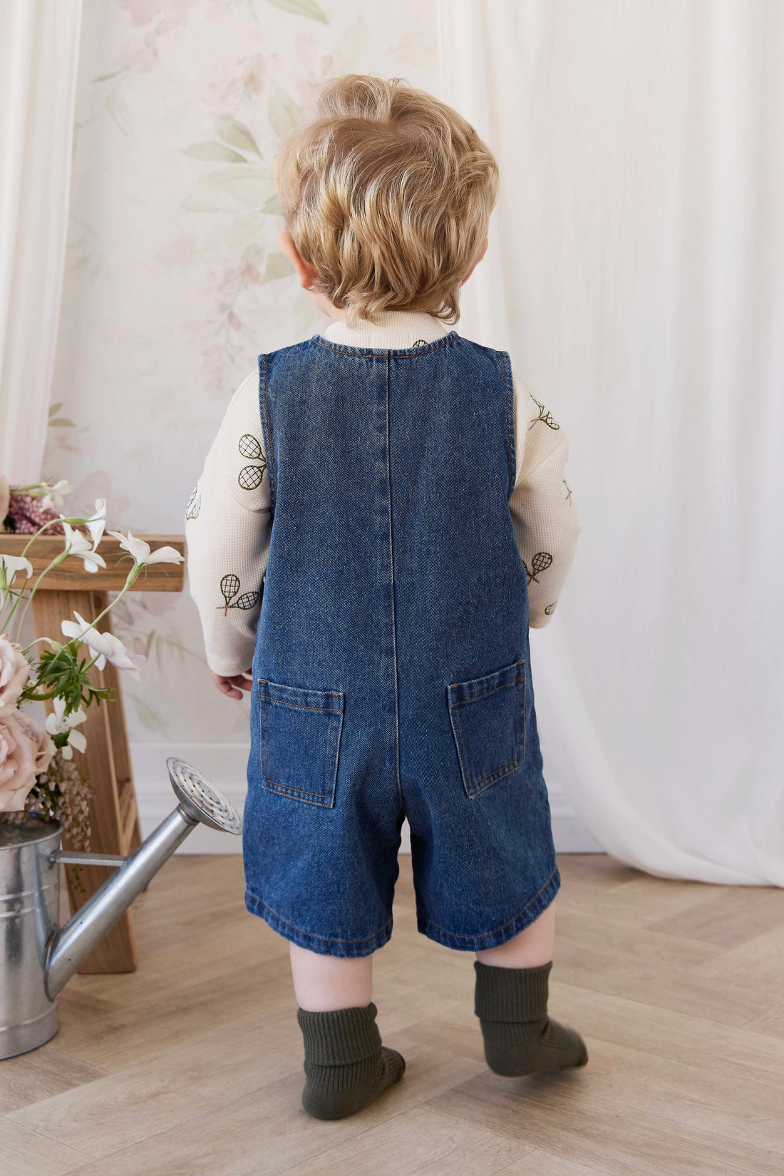 Sorrel Playsuit - Classic Wash Denim Childrens Playsuit from Jamie Kay NZ