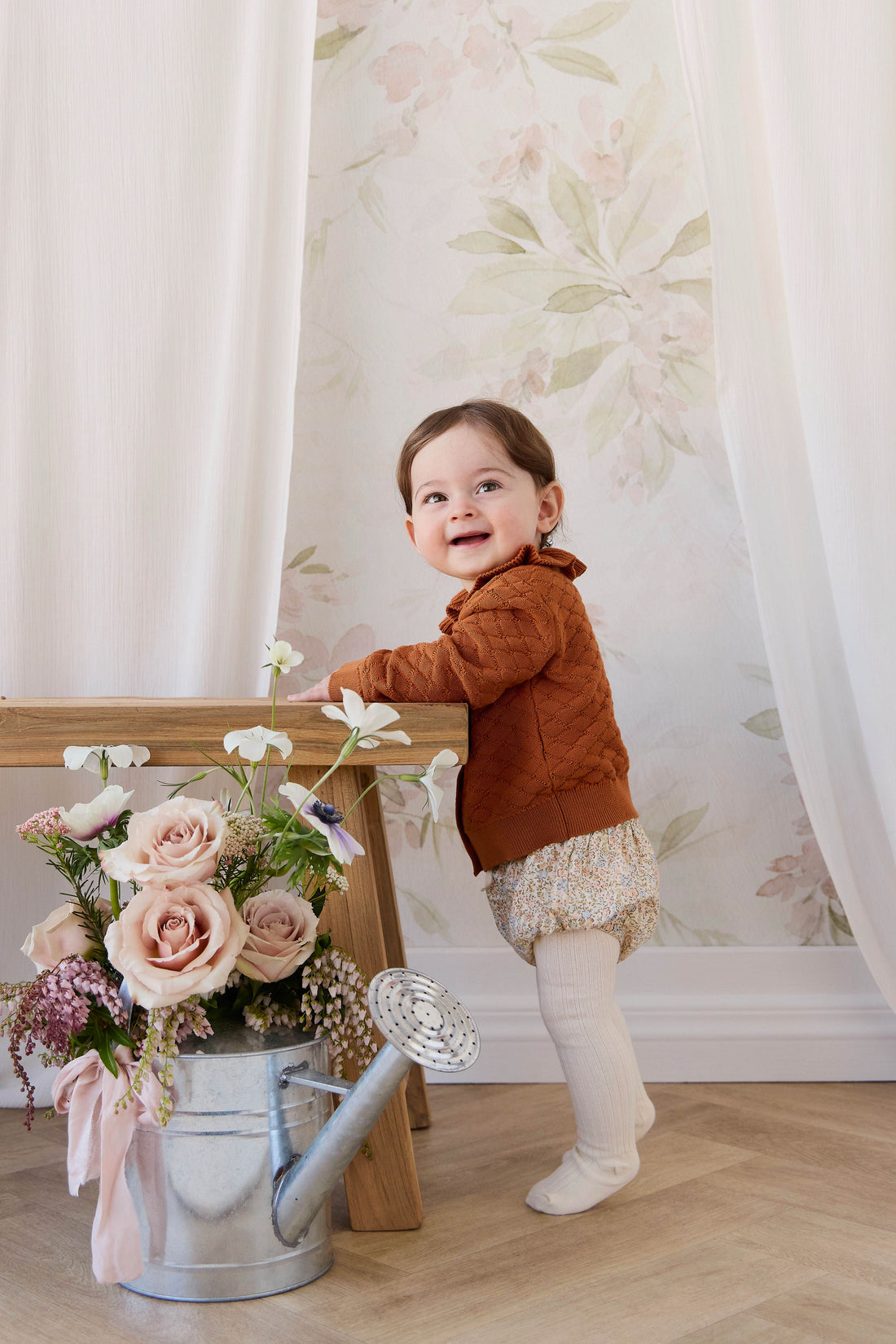 Alison Cardigan - Dusty Ginger Childrens Cardigan from Jamie Kay NZ