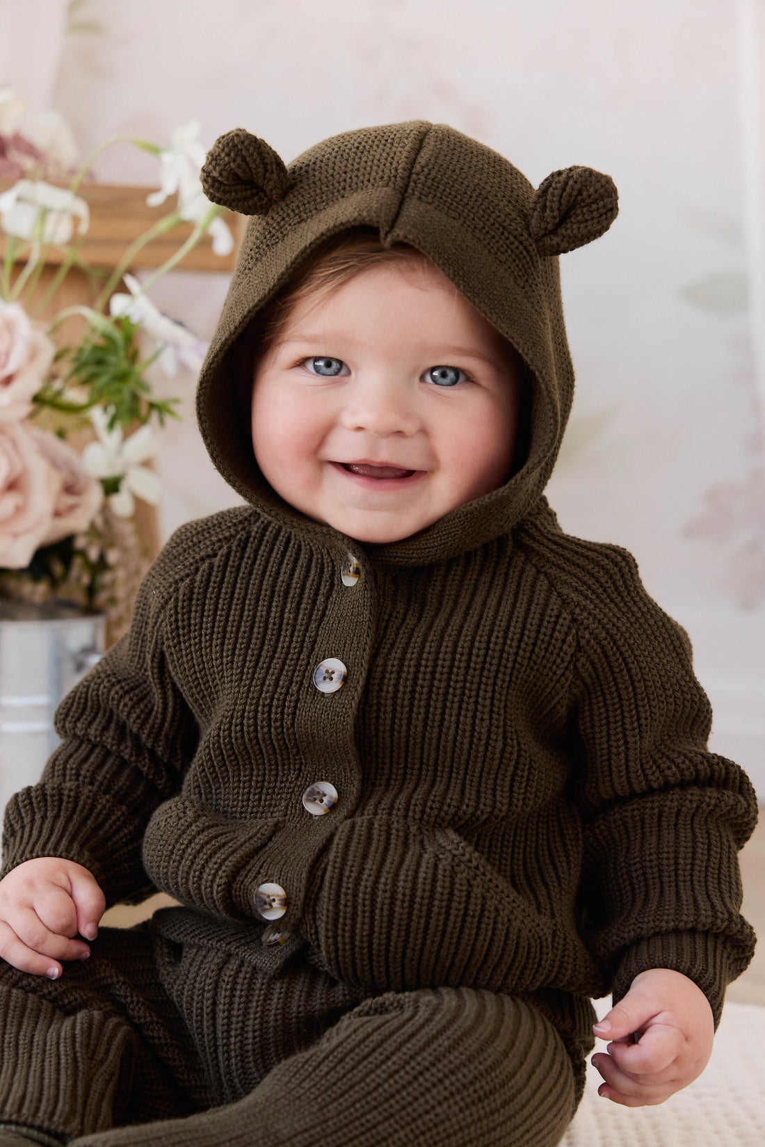 Bear Cardigan - Forest Childrens Cardigan from Jamie Kay NZ