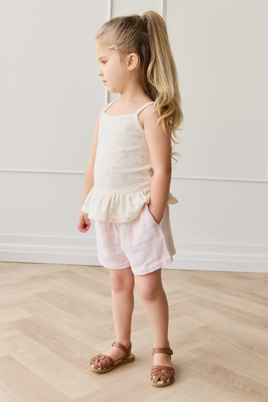 Organic Cotton Muslin Elodie Short - Cassia Childrens Short from Jamie Kay NZ