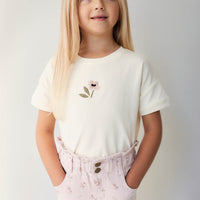 Pima Cotton Mimi Top - Parchment Petite Goldie Childrens Top from Jamie Kay NZ