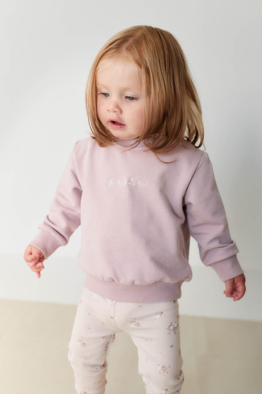 Organic Cotton Jalen Oversized Jumper - Heather Haze Childrens Sweatshirt from Jamie Kay NZ