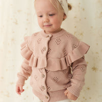 Tilly Cardigan - Dusky Rose Childrens Cardigan from Jamie Kay NZ