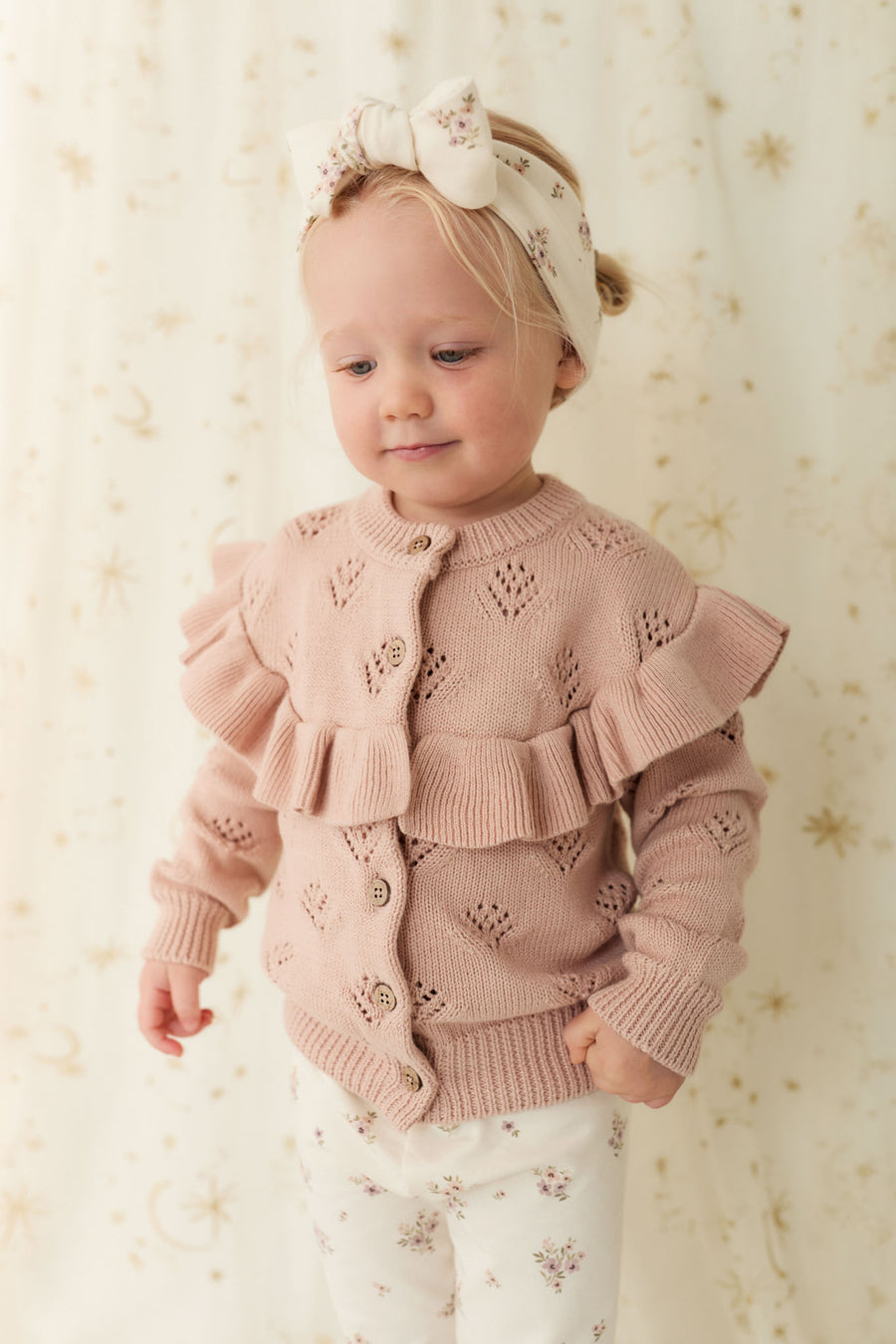 Tilly Cardigan - Dusky Rose Childrens Cardigan from Jamie Kay NZ