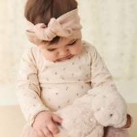 Organic Cotton Long Sleeve Bodysuit - Ditsy Berry Rose Childrens Bodysuit from Jamie Kay NZ