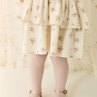 Ribbed Tight - Dusky Rose Childrens Tights from Jamie Kay NZ