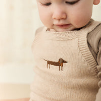 Ethan Playsuit - Oatmeal Marle Cosy Basil Childrens Playsuit from Jamie Kay NZ