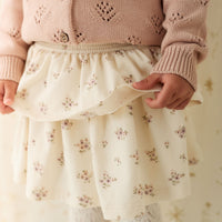 Organic Cotton Ruby Skirt - Goldie Bouquet Egret Childrens Skirt from Jamie Kay NZ