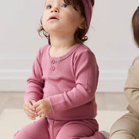 Organic Cotton Modal Everyday Legging - Rosette Childrens Legging from Jamie Kay NZ