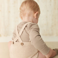 Ethan Playsuit - Oatmeal Marle Cosy Basil Childrens Playsuit from Jamie Kay NZ