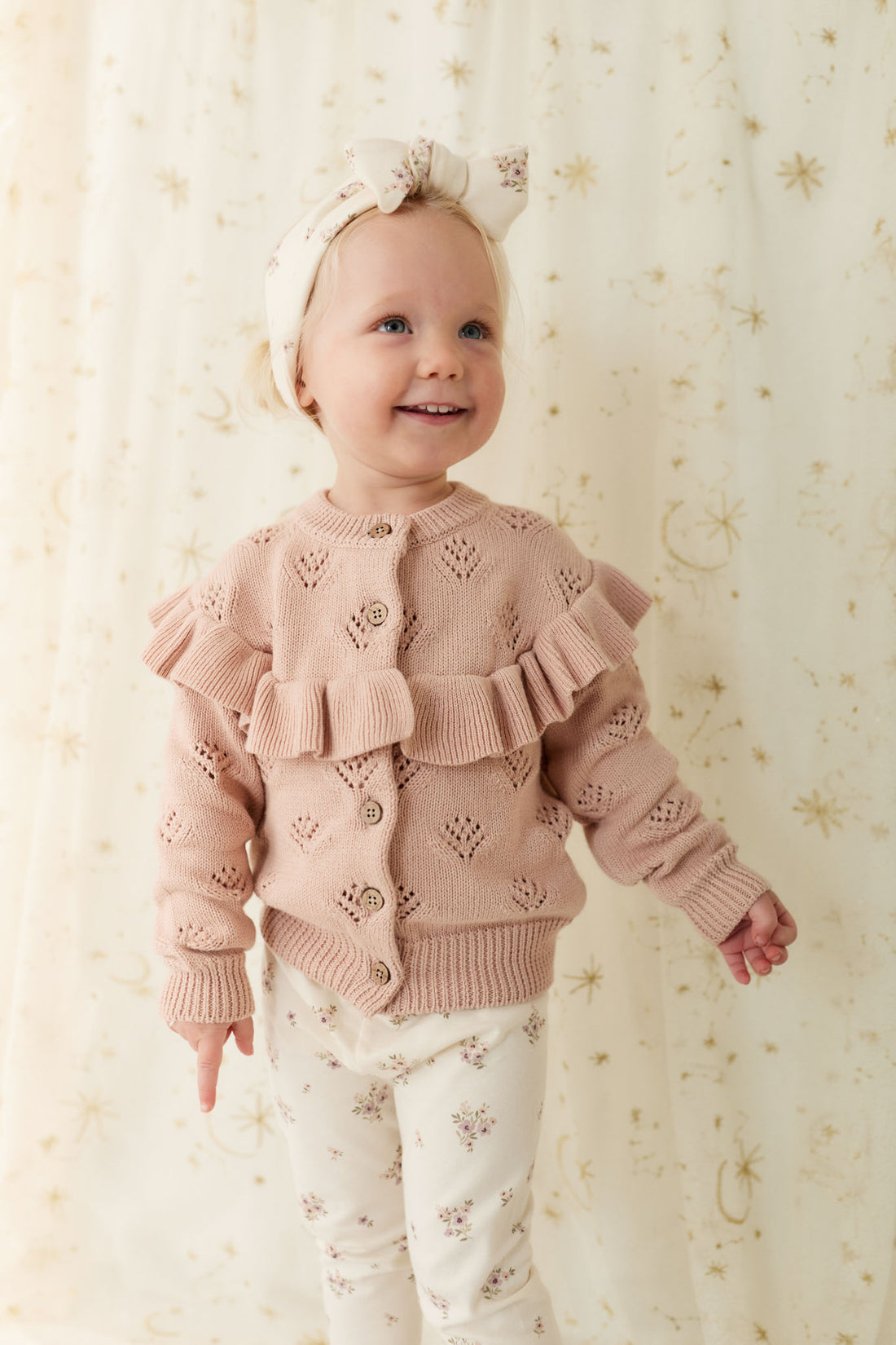 Tilly Cardigan - Dusky Rose Childrens Cardigan from Jamie Kay NZ