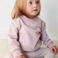 Organic Cotton Jalen Oversized Jumper - Heather Haze Childrens Sweatshirt from Jamie Kay NZ