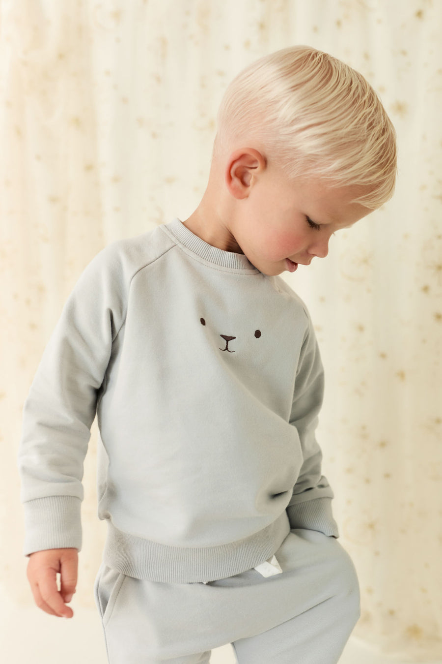 Organic Cotton Palmer Pullover - Droplet Childrens Sweatshirt from Jamie Kay NZ