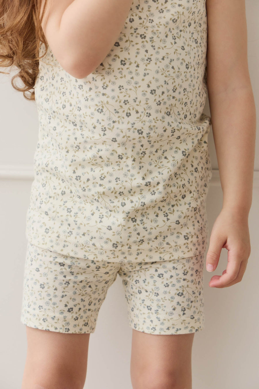 Organic Cotton Everyday Bike Short - Dainty Egret Blues Childrens Short from Jamie Kay NZ