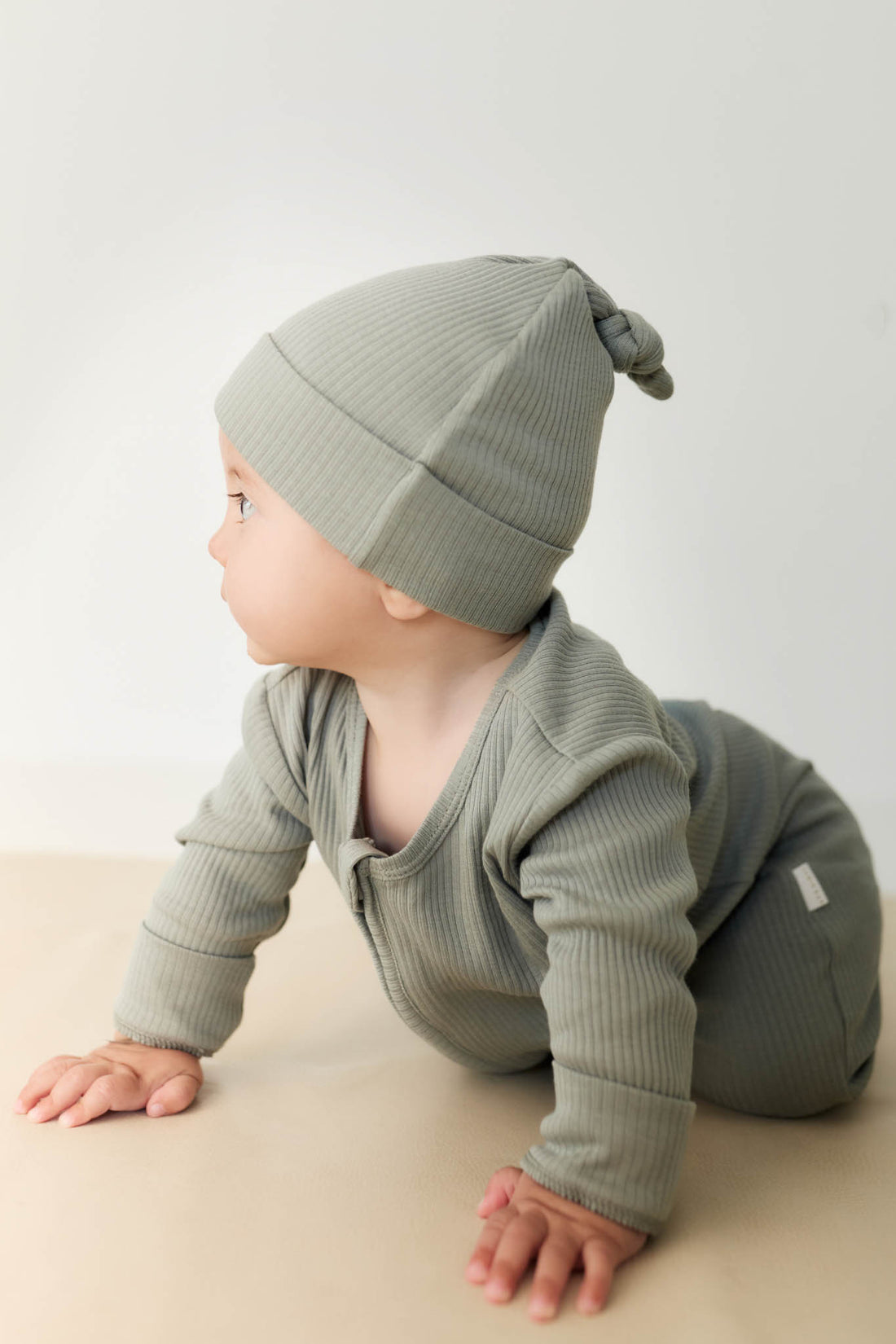 Organic Cotton Modal Knot Beanie - Milford Sound Childrens Hat from Jamie Kay NZ