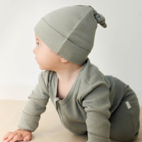 Organic Cotton Modal Knot Beanie - Milford Sound Childrens Hat from Jamie Kay NZ