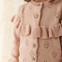 Tilly Cardigan - Dusky Rose Childrens Cardigan from Jamie Kay NZ