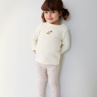 Pima Cotton Long Sleeve Top - Parchment Petite Goldie Childrens Top from Jamie Kay NZ