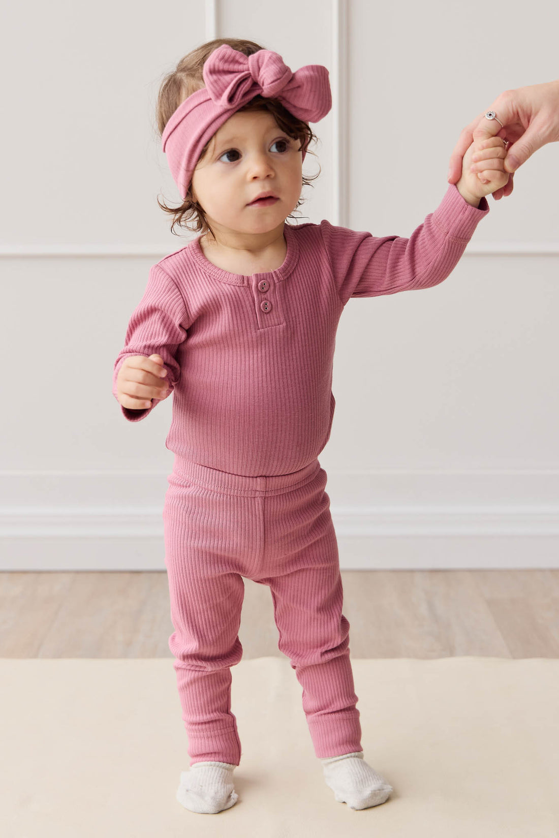 Organic Cotton Modal Everyday Legging - Rosette Childrens Legging from Jamie Kay NZ