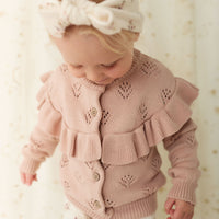 Tilly Cardigan - Dusky Rose Childrens Cardigan from Jamie Kay NZ