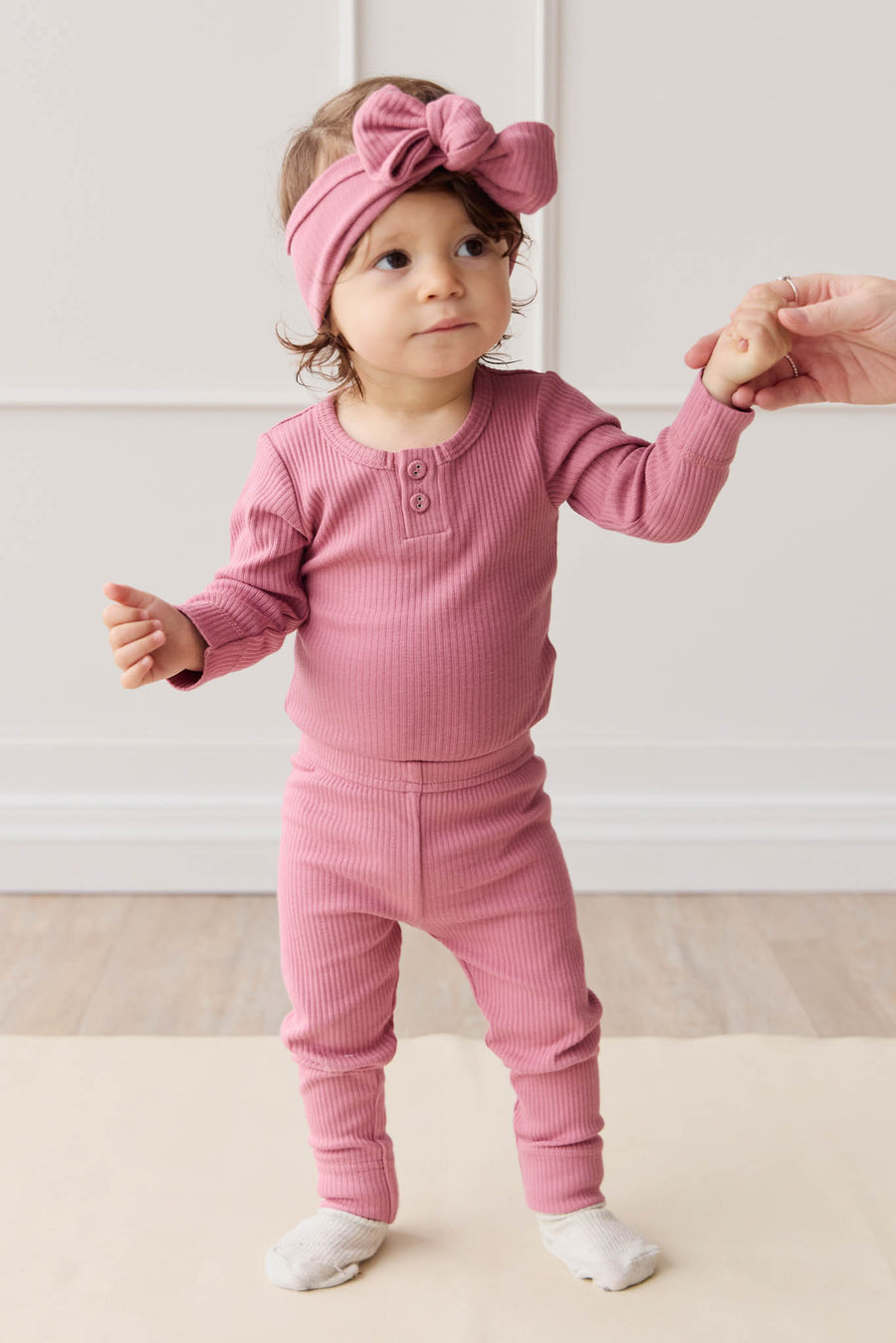 Organic Cotton Modal Everyday Legging - Rosette Childrens Legging from Jamie Kay NZ