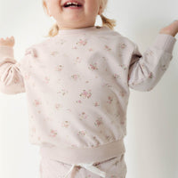 Organic Cotton Aubrey Sweatshirt - Petite Fleur Violet Childrens Sweatshirt from Jamie Kay NZ