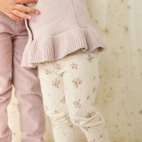 Organic Cotton Everyday Legging - Goldie Bouquet Egret Childrens Legging from Jamie Kay NZ