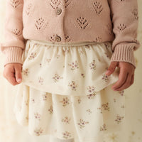 Organic Cotton Ruby Skirt - Goldie Bouquet Egret Childrens Skirt from Jamie Kay NZ