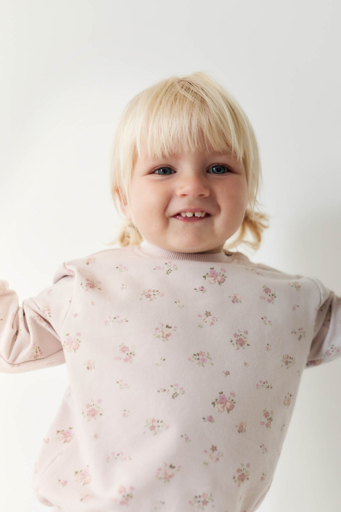 Organic Cotton Aubrey Sweatshirt - Petite Fleur Violet Childrens Sweatshirt from Jamie Kay NZ