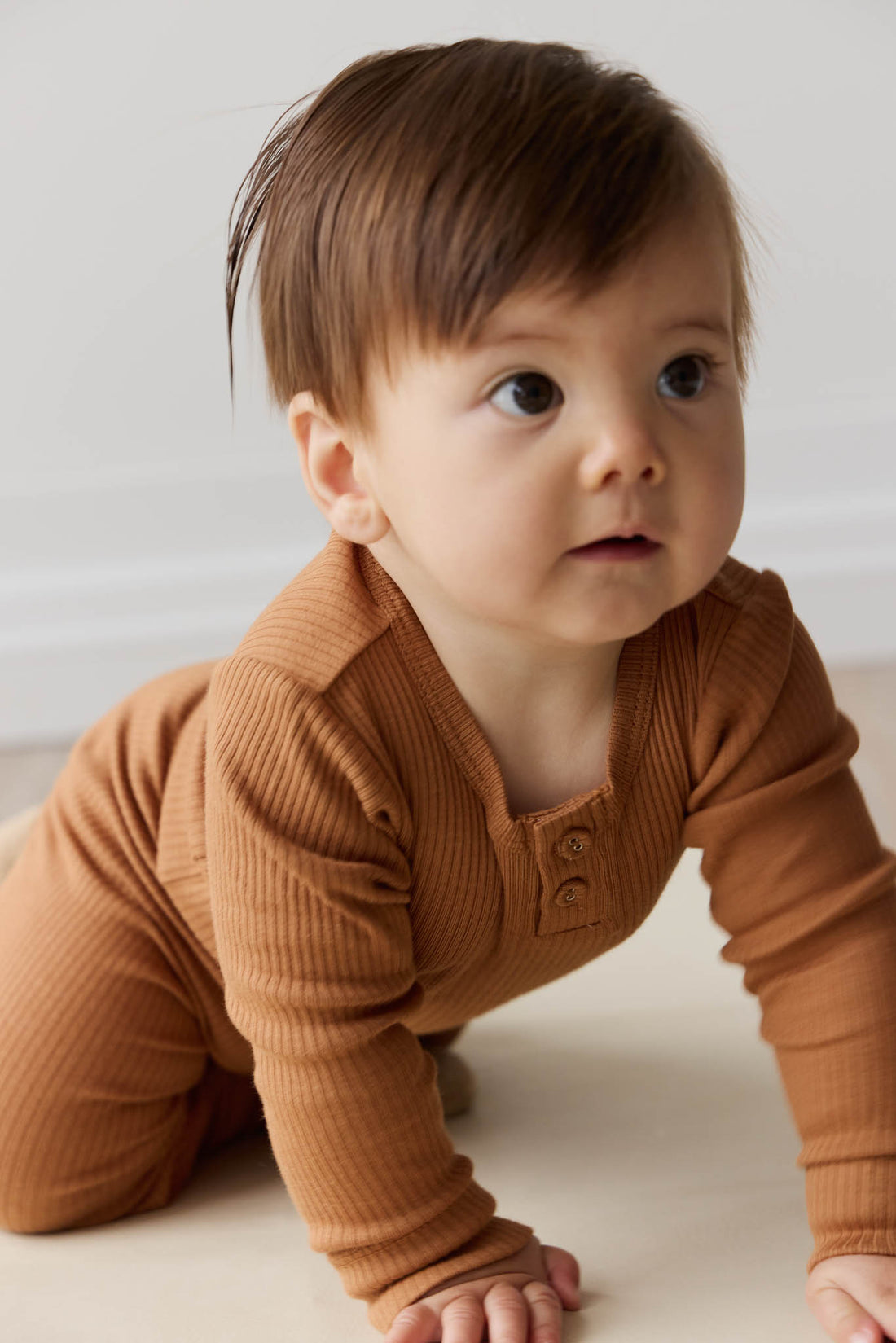 Organic Cotton Modal Long Sleeve Bodysuit - Baker Childrens Bodysuit from Jamie Kay NZ