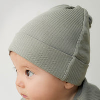 Organic Cotton Modal Knot Beanie - Milford Sound Childrens Hat from Jamie Kay NZ