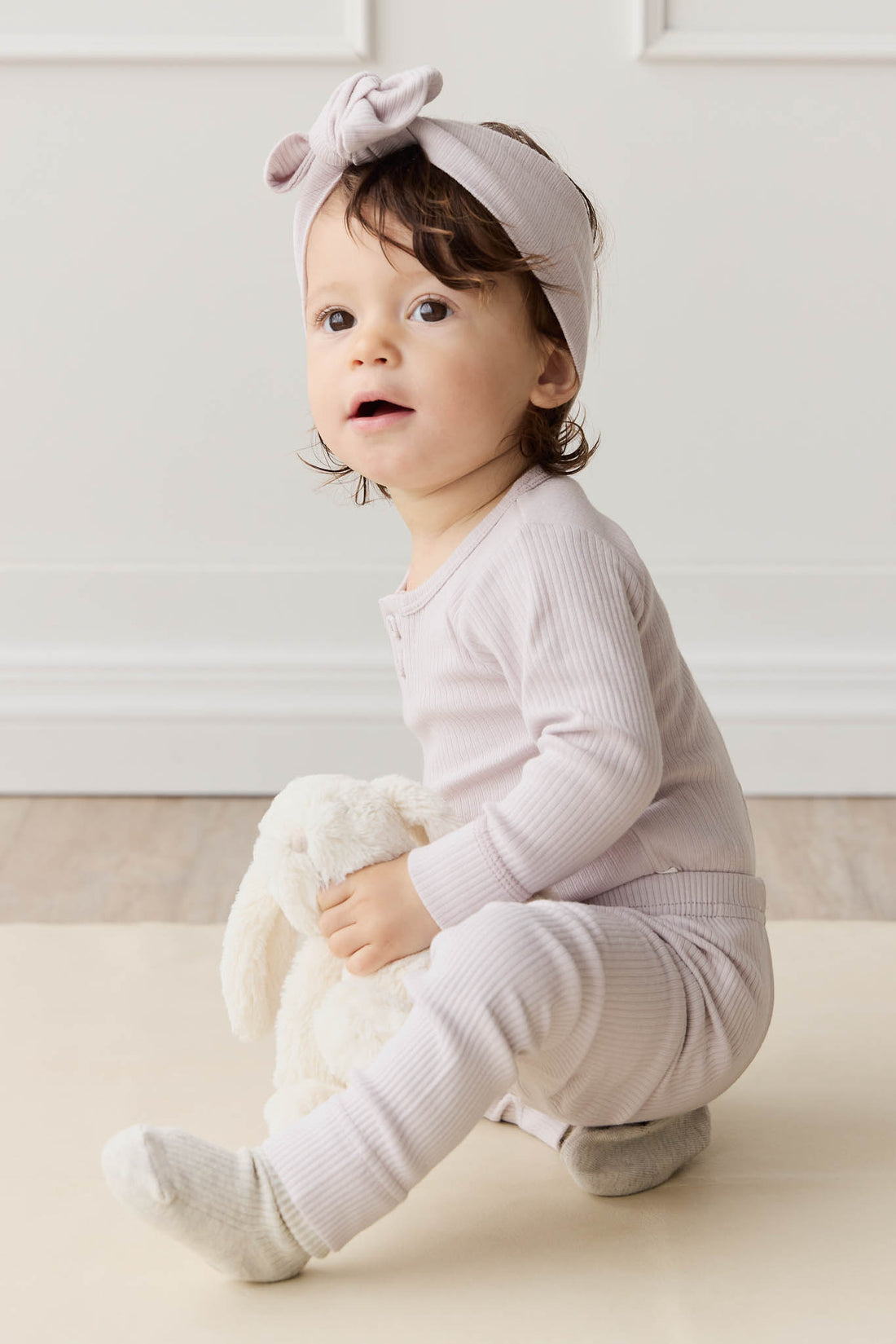 Organic Cotton Modal Long Sleeve Bodysuit - Luna Childrens Bodysuit from Jamie Kay NZ