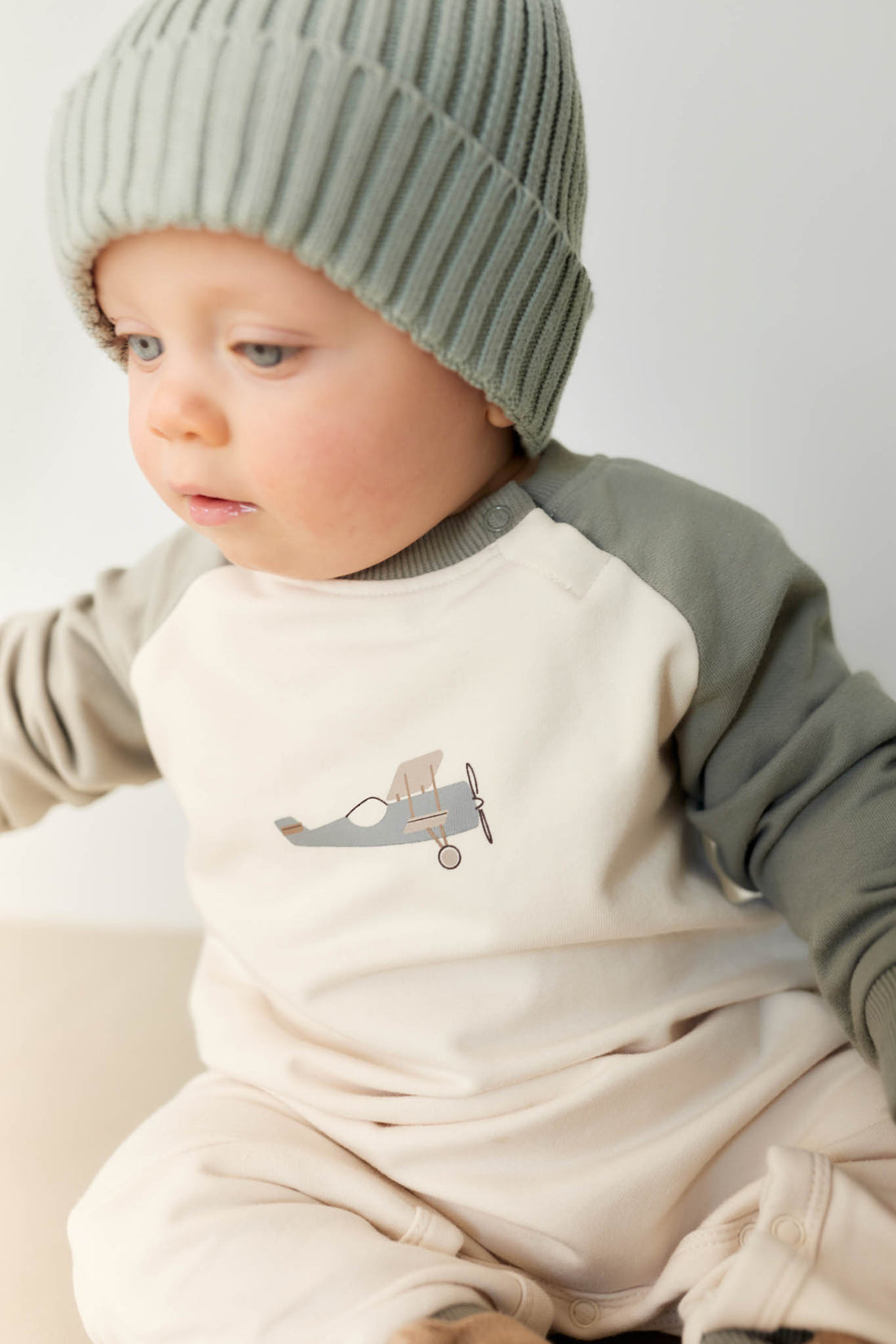 Organic Cotton Tao Sweatshirt Onepiece - Milford Sound Avion Childrens Onepiece from Jamie Kay NZ