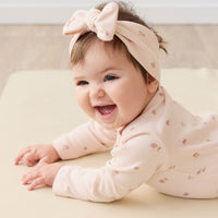 Organic Cotton Long Sleeve Bodysuit - Meredith Morganite Childrens Bodysuit from Jamie Kay NZ