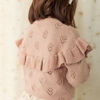 Tilly Cardigan - Dusky Rose Childrens Cardigan from Jamie Kay NZ