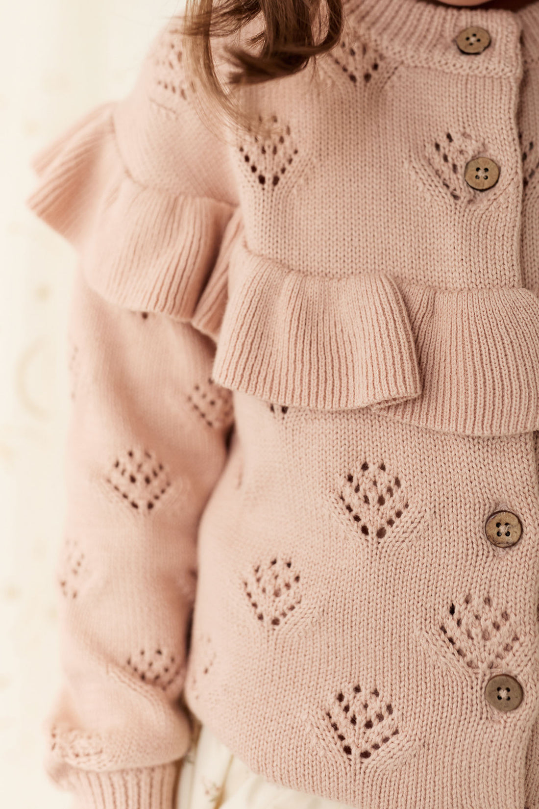 Tilly Cardigan - Dusky Rose Childrens Cardigan from Jamie Kay NZ