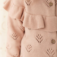 Tilly Cardigan - Dusky Rose Childrens Cardigan from Jamie Kay NZ