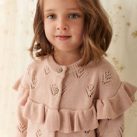 Tilly Cardigan - Dusky Rose Childrens Cardigan from Jamie Kay NZ